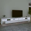 Fehér TV-szekrény LED-lámpákkal 290x36,5x40 cm