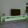 Fehér TV-szekrény LED-lámpákkal 290x36,5x40 cm
