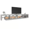 Betonszürke TV-szekrény LED-lámpákkal 290x36,5x40 cm