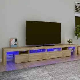   Sonoma tölgy színű TV-szekrény LED-lámpákkal 260x36,5x40 cm