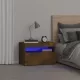Füstös tölgy színű éjjeliszekrény LED világítással 60x35x40 cm