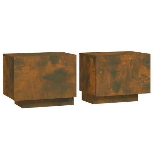 Füstös tölgy színű szerelt fa éjjeliszekrény 100 x 35 x 40 cm
