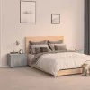 Szürke sonoma színű szerelt fa éjjeliszekrény 100 x 35 x 40 cm