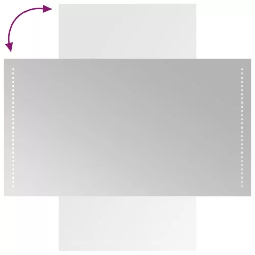 LED-es fürdőszobatükör 50x90 cm