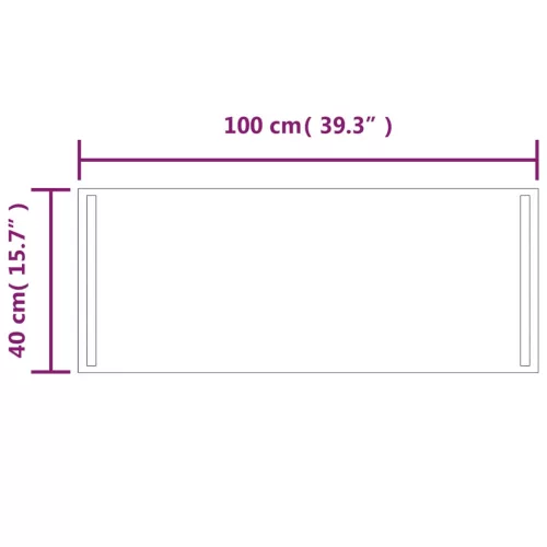 LED-es fürdőszobatükör 40x100 cm