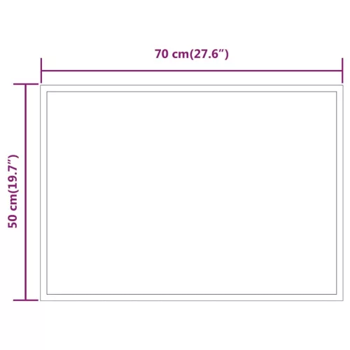 LED-es fürdőszobatükör 50 x 70 cm