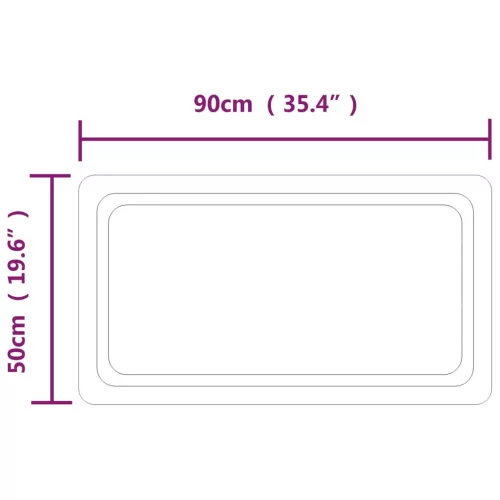 LED-es fürdőszobatükör 50x90 cm