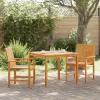 Kert étkező szett 3 pcs Barna 90 x 90 x 74 cm tömör akácfa