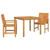 Kert étkező szett 3 pcs Barna 90 x 90 x 74 cm tömör akácfa
