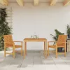 Kert étkező szett 3 pcs Barna 90 x 90 x 74 cm tömör akácfa