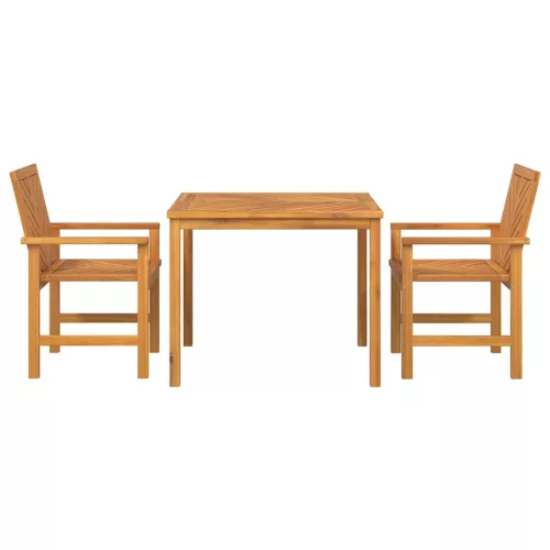 Kert étkező szett 3 pcs Barna 90 x 90 x 74 cm tömör akácfa