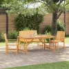 Kert étkező szett 4 pcs Barna 150 x 90 x 74 cm tömör akácfa