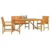 Kert étkező szett 4 pcs Barna 150 x 90 x 74 cm tömör akácfa