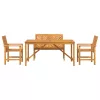 Kert étkező szett 4 pcs Barna 150 x 90 x 74 cm tömör akácfa