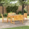Kert étkező szett 5 pcs Barna 150 x 90 x 74 cm tömör akácfa