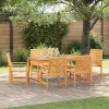 Kert étkező szett 6 pcs Barna 150 x 90 x 74 cm tömör akácfa