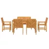 Kert étkező szett 6 pcs Barna 150 x 90 x 74 cm tömör akácfa