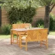 Kert étkező szett 3 pcs Barna 150 x 90 x 74 cm tömör akácfa