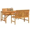 Kert étkező szett 3 pcs Barna 150 x 90 x 74 cm tömör akácfa