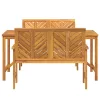 Kert étkező szett 3 pcs Barna 150 x 90 x 74 cm tömör akácfa
