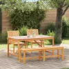 Kert étkező szett 4 pcs Barna 150 x 90 x 74 cm tömör akácfa