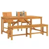 Kert étkező szett 4 pcs Barna 150 x 90 x 74 cm tömör akácfa
