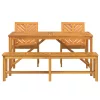 Kert étkező szett 4 pcs Barna 150 x 90 x 74 cm tömör akácfa