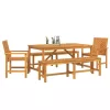 Kert étkező szett 5 pcs Barna 150 x 90 x 74 cm tömör akácfa