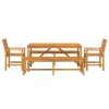 Kert étkező szett 5 pcs Barna 150 x 90 x 74 cm tömör akácfa