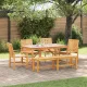 Kert étkező szett 6 pcs Barna 150 x 90 x 74 cm tömör akácfa