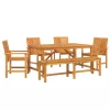 Kert étkező szett 6 pcs Barna 150 x 90 x 74 cm tömör akácfa