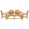 Kert étkező szett 6 pcs Barna 150 x 90 x 74 cm tömör akácfa