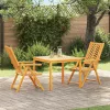 Kert étkező szett 3 pcs Barna 90 x 90 x 74 cm tömör akácfa