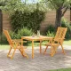 Kert étkező szett 3 pcs Barna 90 x 90 x 74 cm tömör akácfa
