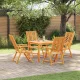 Kert étkező szett 5 pcs Barna 90 x 90 x 74 cm tömör akácfa