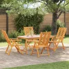 Kert étkező szett 5 pcs Barna 150 x 90 x 74 cm tömör akácfa