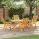 Kert étkező szett 5 pcs Barna 150 x 90 x 74 cm tömör akácfa