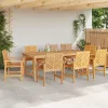 Kerti étkező székek 8 pcs Barna 59 x 62.5 x 89 cm tömör akácfa