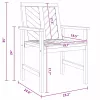 Kerti étkező székek 8 pcs Barna 59 x 62.5 x 89 cm tömör akácfa