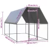 Kültéri horganyzott acél tyúkól 2 x 4 x 2 m