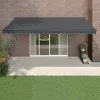 Antracitszürke automata behúzható napellenző 5 x 3 m