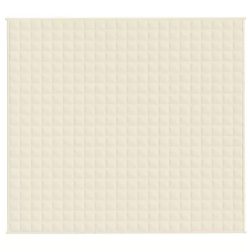 Világos krémszínű szövet súlyozott takaró 200 x 230 cm 13 kg