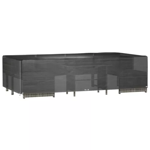 2 db téglalap alakú kerti bútorhuzat 12 fűzőlyukkal 315x160x75
