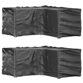   2 db L-alakú kerti bútorhuzat 16 fűzőlyukkal 215x215x90 cm