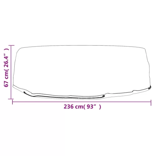 2 db kerek sziget társalgóhuzat 10 fűzőlyukkal Ø236 x 67 cm
