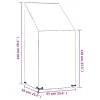 2 db polietilén kerti székhuzat 8 fűzőlyukkal 65x65x110/150 cm