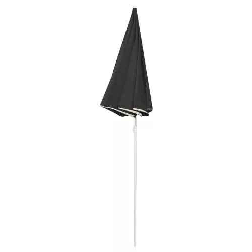 Antracitszürke kültéri napernyő acél rúddal 180 cm