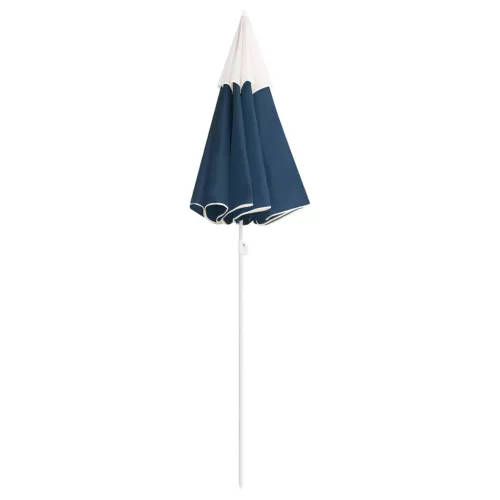 Kék kültéri napernyő acél rúddal 180 cm