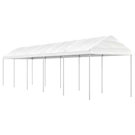 Fehér polietilén pavilon tetővel 11,15 x 2,28 x 2,69 m
