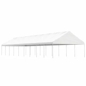 Fehér polietilén pavilon tetővel 20,07 x 5,88 x 3,75 m